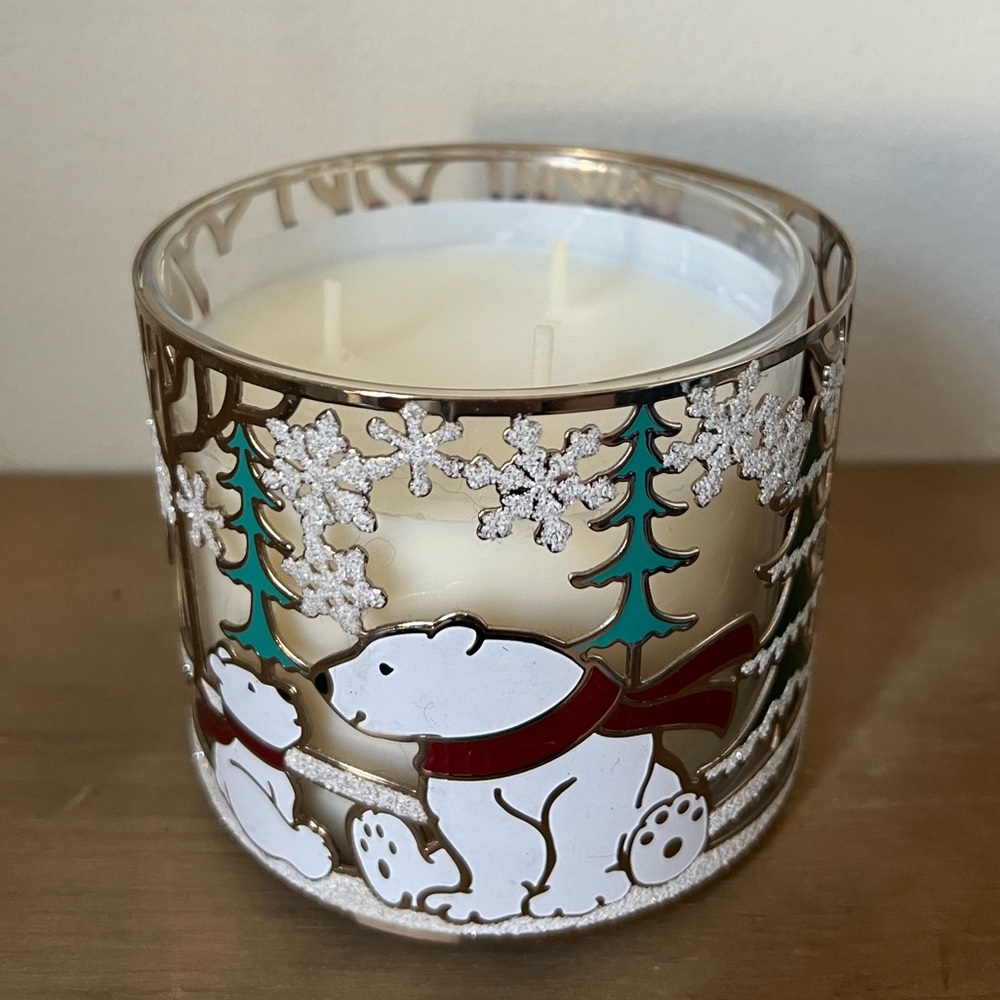 BBW Polar Bear Friends 3-Wick Candle Holder